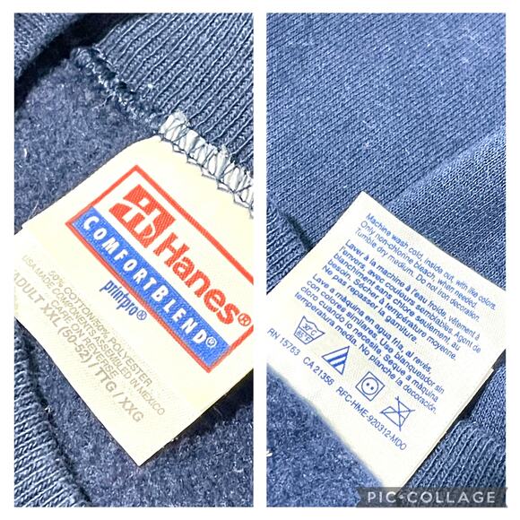 Vintage Barry Manilow Navy Crewneck Sweater XXL - Picture 6 of 7